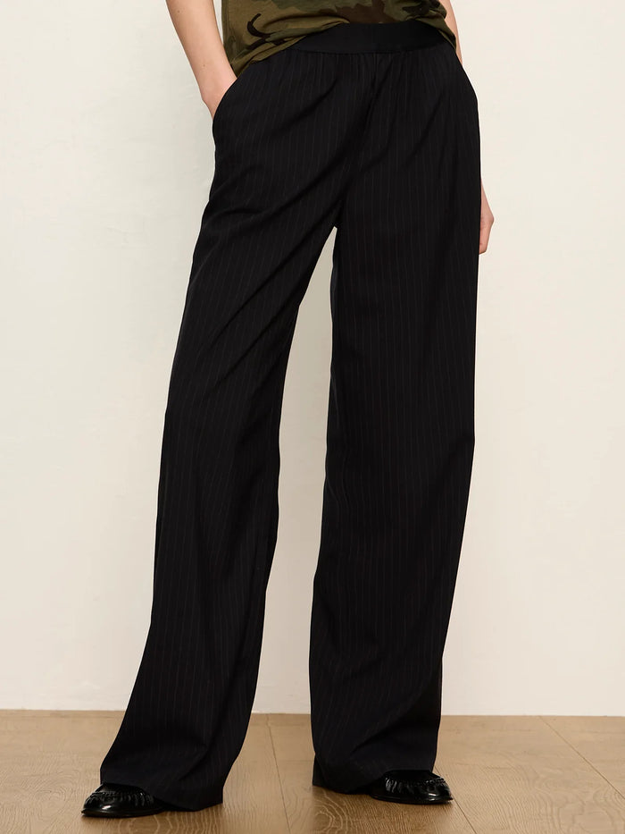 Uplift Pull-On Trouser Navy Pinstripe