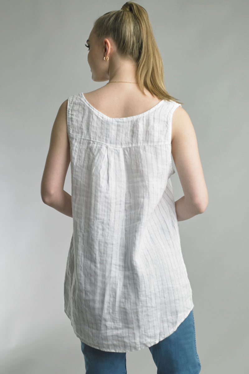 Stripe Linen Top