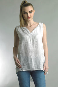 Stripe Linen Top