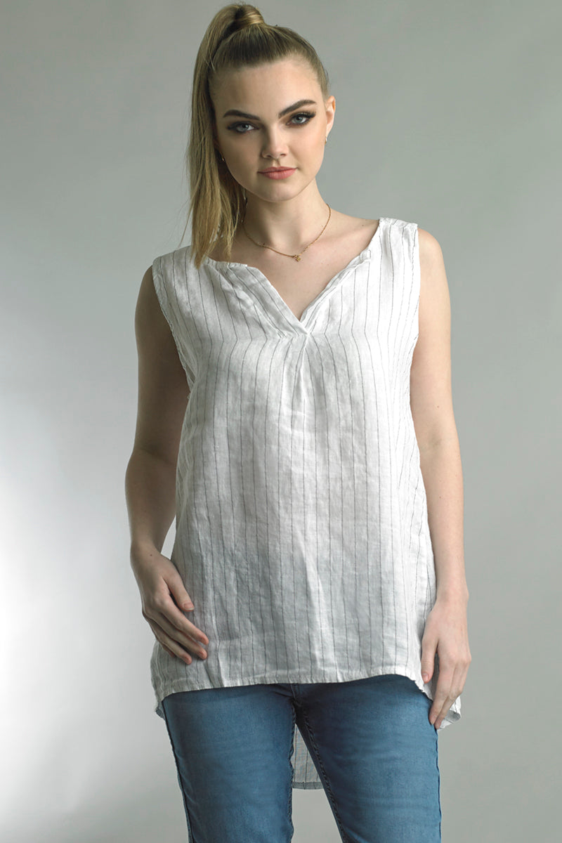 Stripe Linen Top