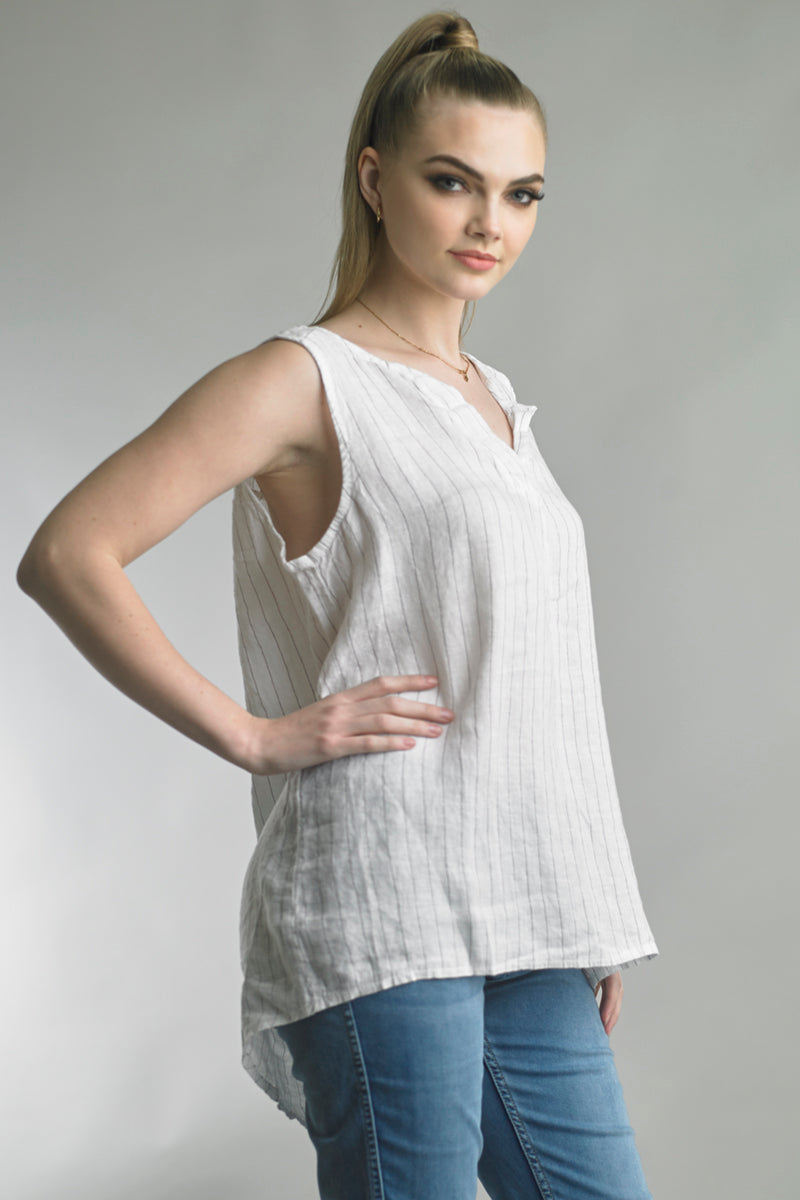 Stripe Linen Top