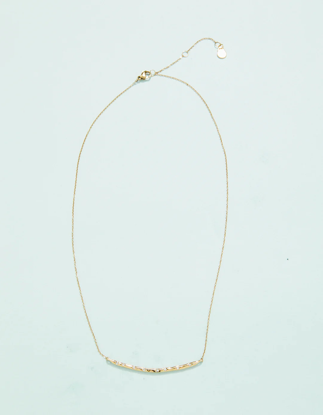 Arc Necklace Crystal 17"