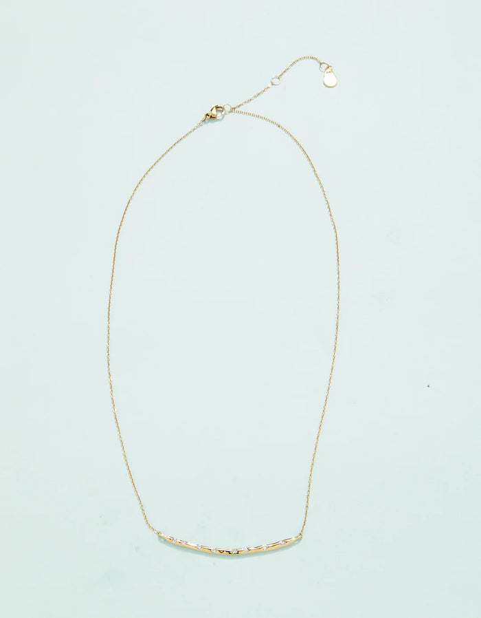 Arc Necklace Crystal 17"