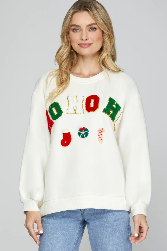 LONG SLEEVE HOLIDAY SWEAT SHIRT