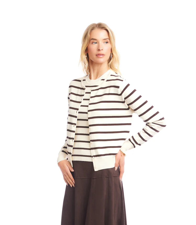 Stripe Cardigan Sweater