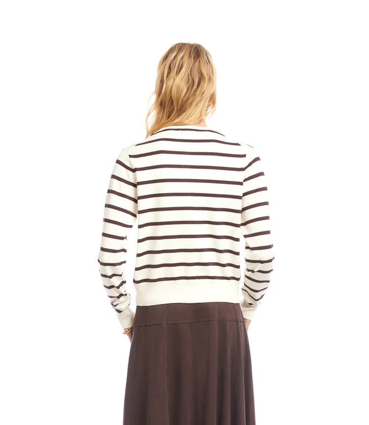 Stripe Cardigan Sweater