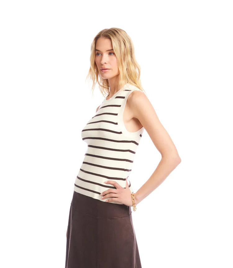 Ribbed Stripe Sweater Tank