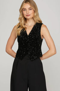 SEQUIN VEST