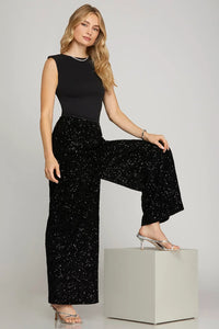 SEQUIN LONG PANTS