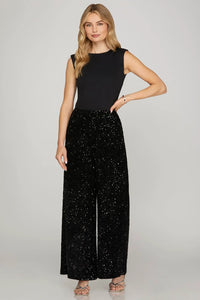 SEQUIN LONG PANTS