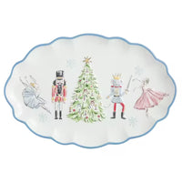 Nutcracker Blue Scallop Platter