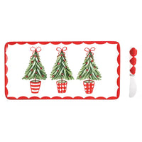 Christmas Tree Topiary Tray Set