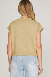 ROUND NECK DOG PATTERN SWEATER TOP