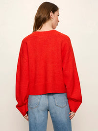 Vanna V-Neck Sweater Red Hot