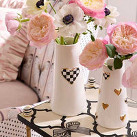 Courtly Check Tall Heart Vase