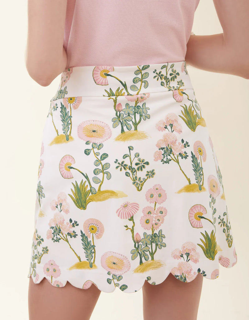 Scallop Skort Enclave Floral Sprigs
