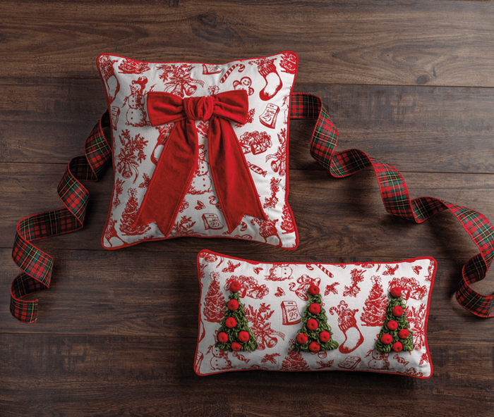 Triple Tree Embellished Pillow