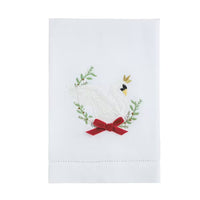 Velvet Bow Embroidered Towel