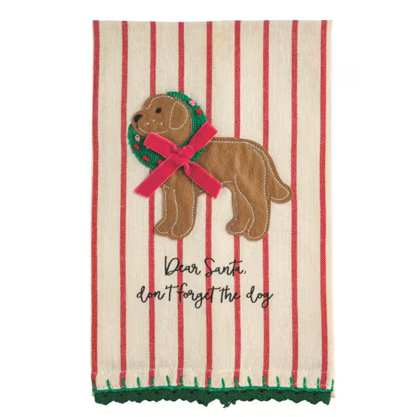 Dog Appliqué Towel