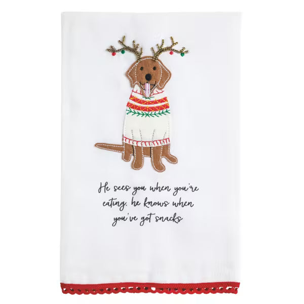 Dog Appliqué Towel