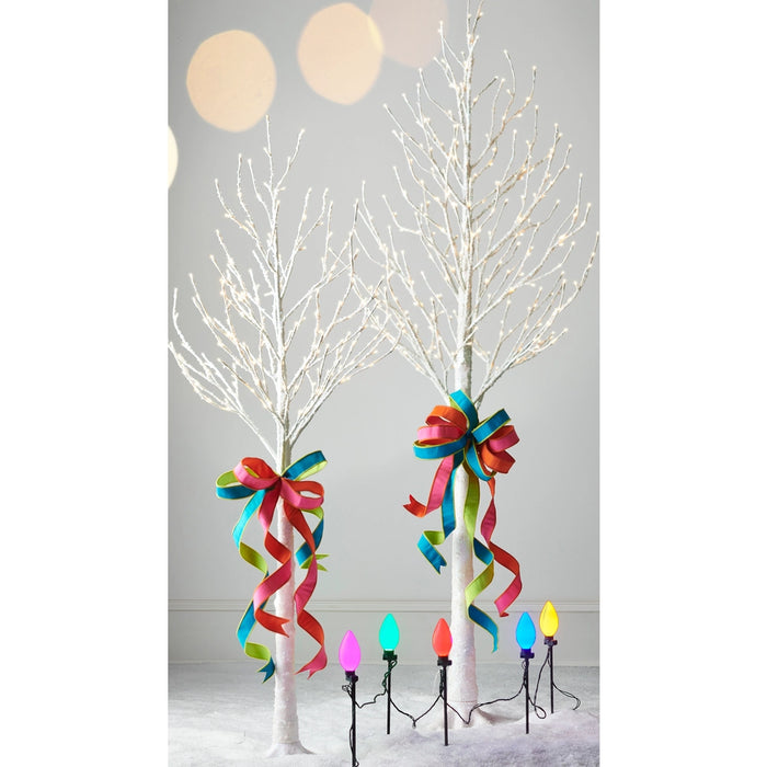 5.5' Lighted White Iced Tree