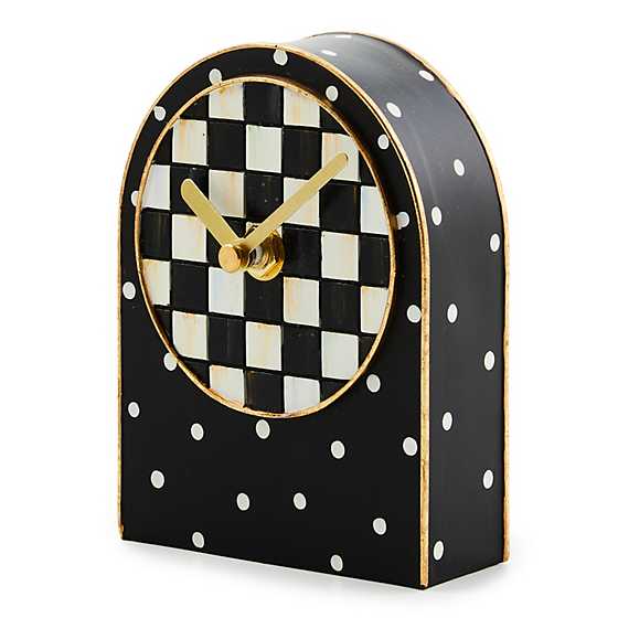 Courtly Check & Dot Clock