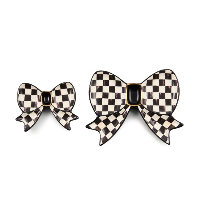Courtly Bow Trinket Dishes, Set Of 2