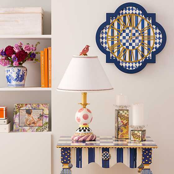 Royal Check Tile Wall Clock