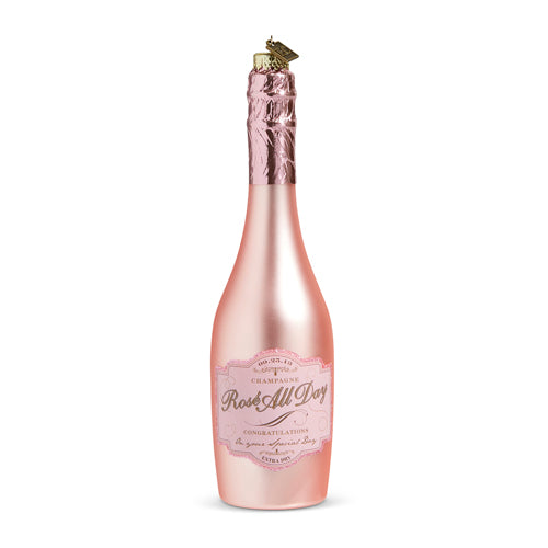 EC 8.25" CONGRATULATIONS PINK CHAMPAGNE ORNAMENT