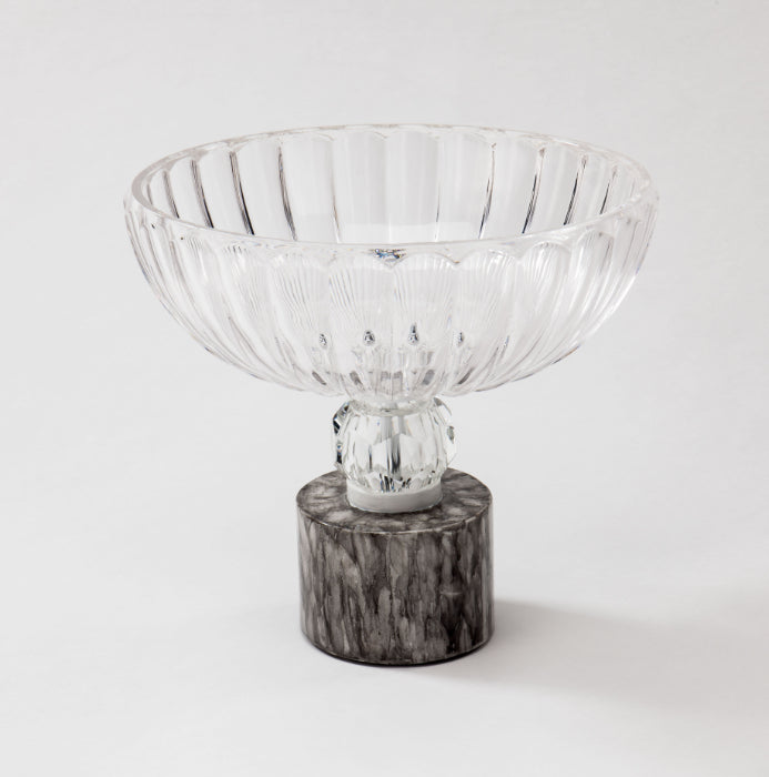 Glass Bowl With Crystal Accent
