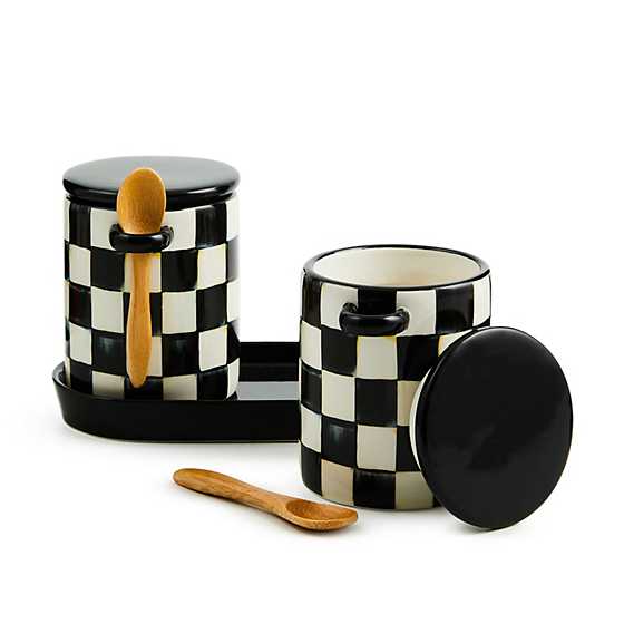 Courtly Check Farmhouse Canisters, Set of 2