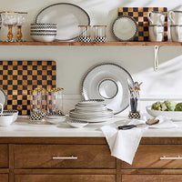 Courtly Check Everyday Lunch Plates, Set of 4