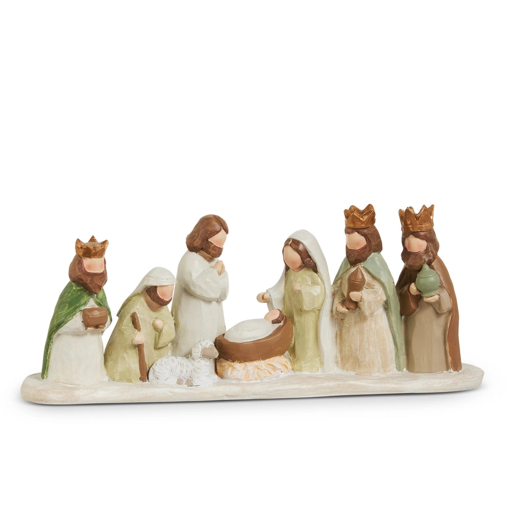 4" Earthtone Nativity