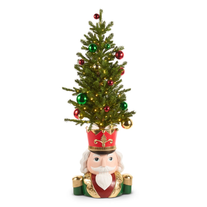 46" Nutcracker Tree Stand with Lighted Tree