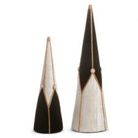 24" Velvet and Jewel Cone Trees