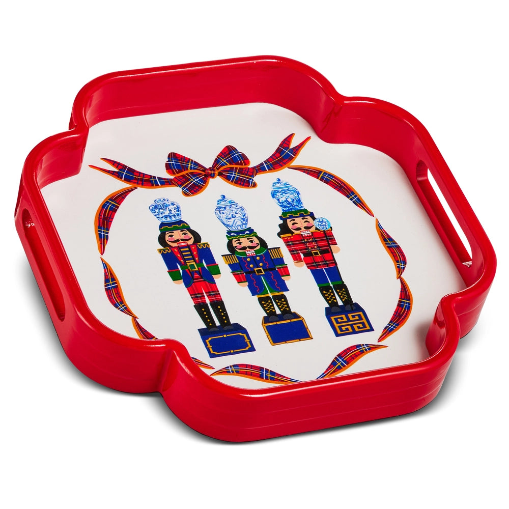 12" Red Noble Nutcracker Tray