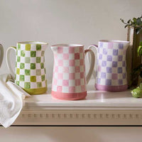 Pink Check Pitcher