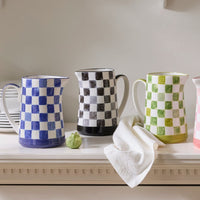 Black Check Pitcher