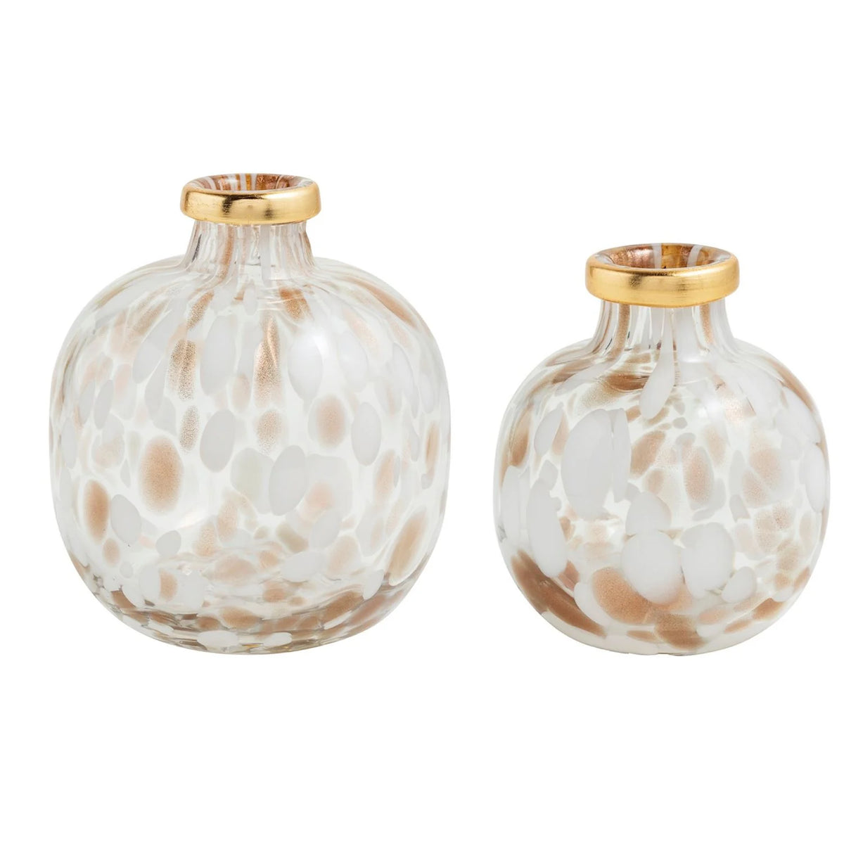 White & Gold Tortoise Vases