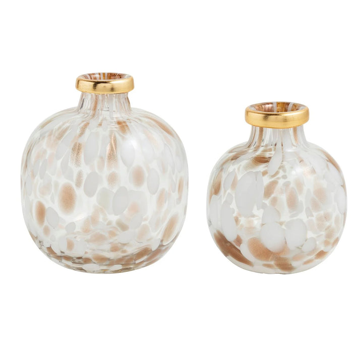 White & Gold Tortoise Vases