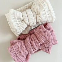 Knit Oversized Bow - Pink