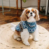 Light Blue Fairisle Dog Sweater