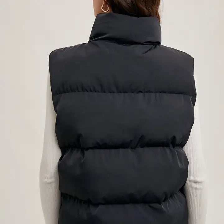 Zipper Front Puffer Vest