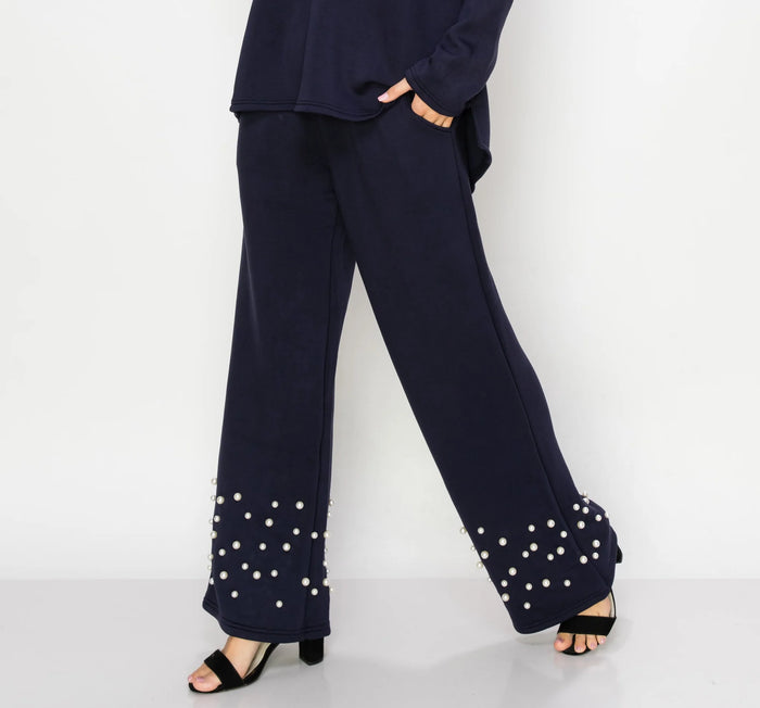 Faith French Scuba Pearl Pant-Black