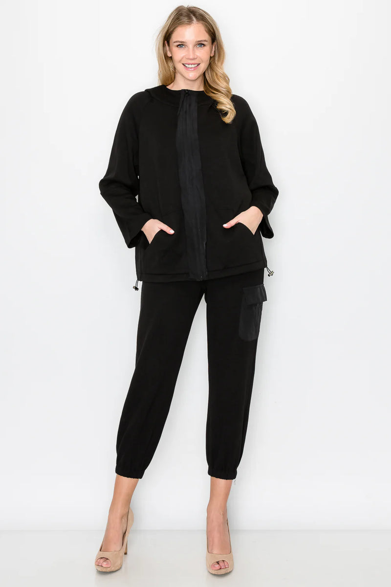 Kari Pointe Knit Hoodie Jacket