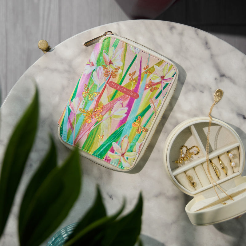 Floral Passport RFID Wallet - 4x6in