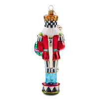 Confetti Christmas Nutcracker Glass Ornament