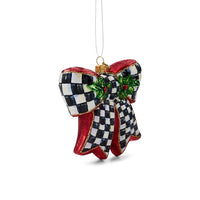 Courtly Check Holly Bow Ornament