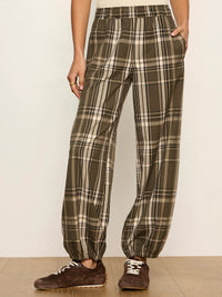 Micro Balloon Pant Linden Plaid