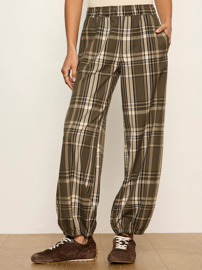 Micro Balloon Pant Linden Plaid